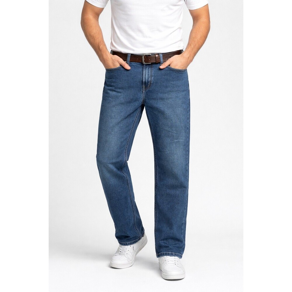 TK Axel Jeans Men's 38x30 Blue Denim Slim Boot Cut Cowboy Pockets Stretch